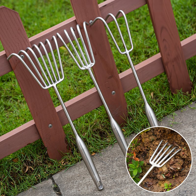 Multifunctional Stainless Steel Garden Planting Rake