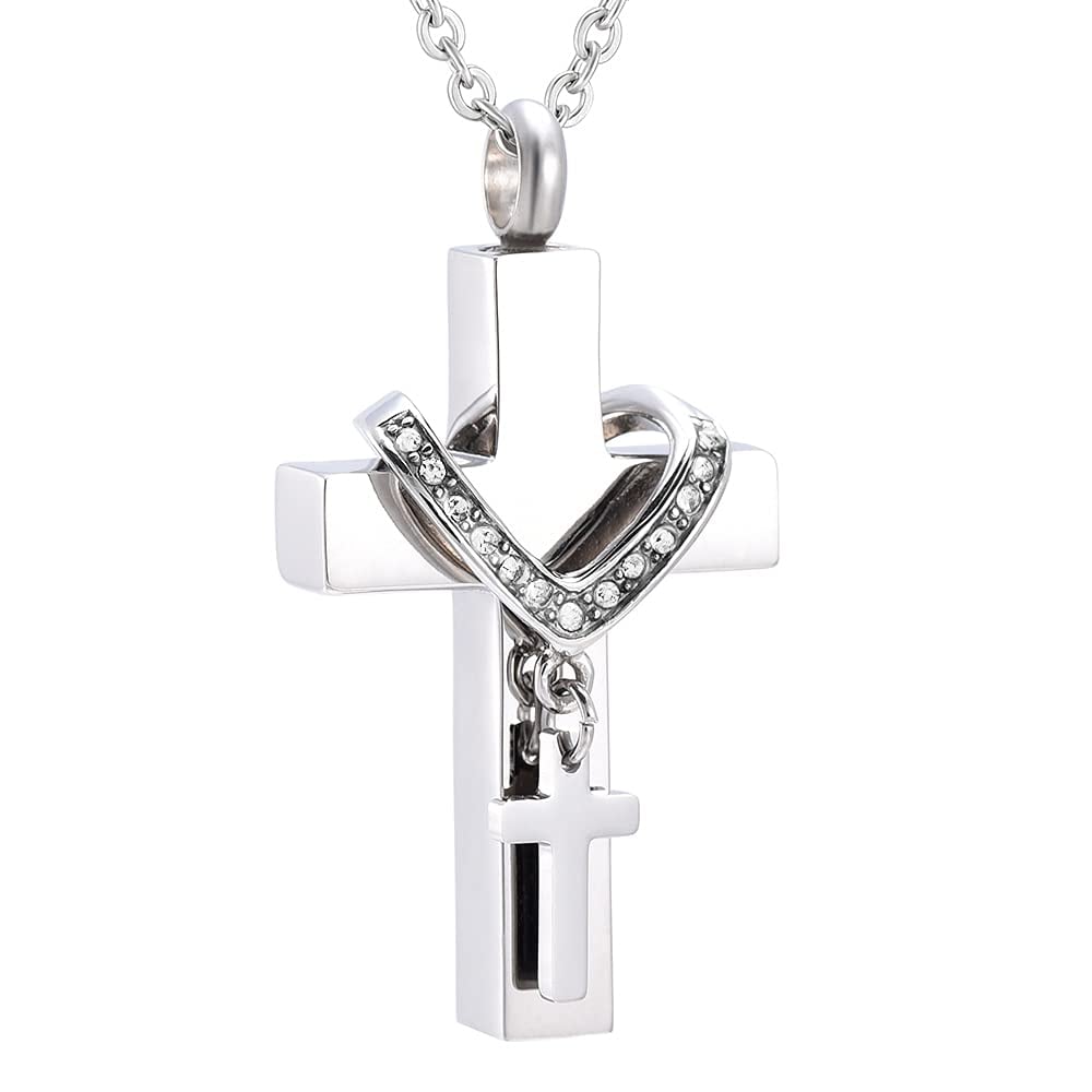 Cremation Jewelry for Ashes – Cross Urn Necklace Pendant ⚱️✝️