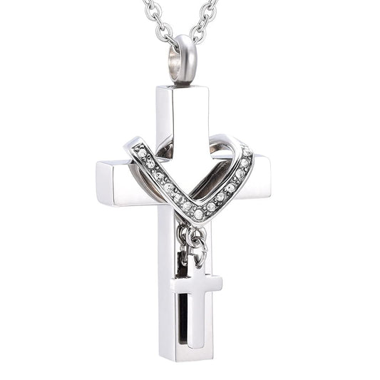 Cremation Jewelry for Ashes – Cross Urn Necklace Pendant ⚱️✝️