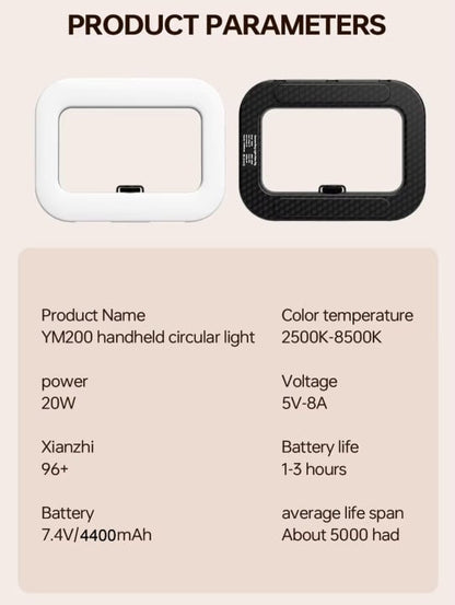 🔥 49% Off🔥Rechargeable Selfie Portable Ring Light – Adjustable Bicolor Fill Light