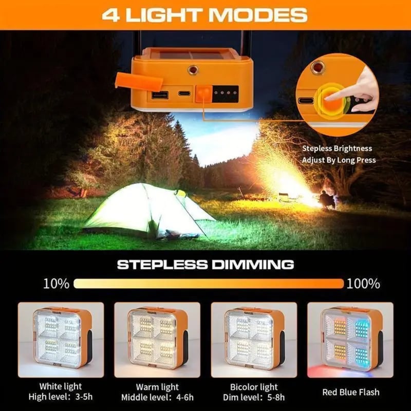 🔥Solar Rechargeable Multifunctional Searchlight