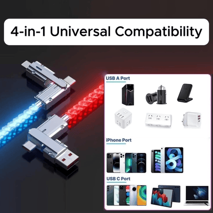 Hot Sale 49% OFF⚡4-in-1 Fast Charging Cable with RGB Glow