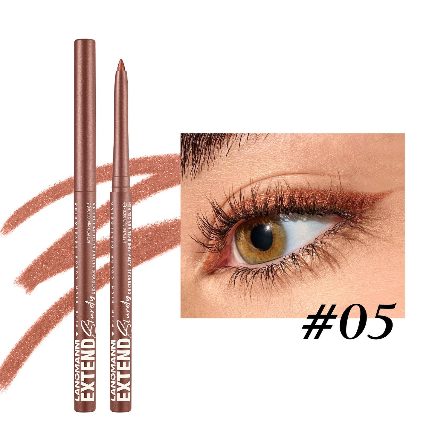 Pearlescent eyeliner gel pencil
