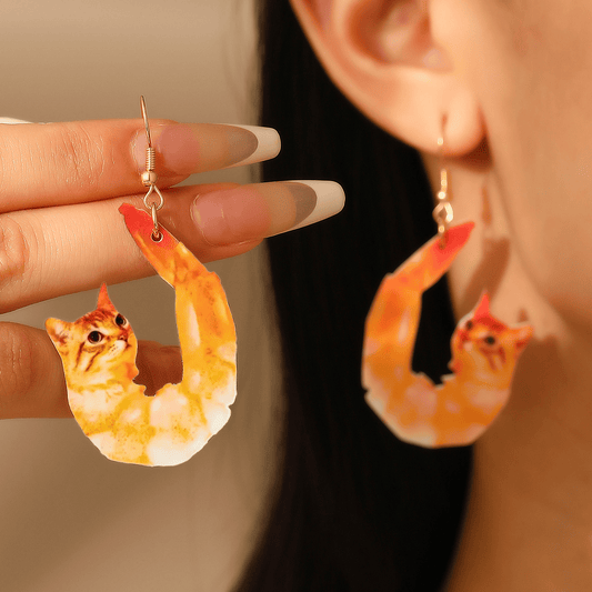 🦐😺Shrimp Meowgic Earrings