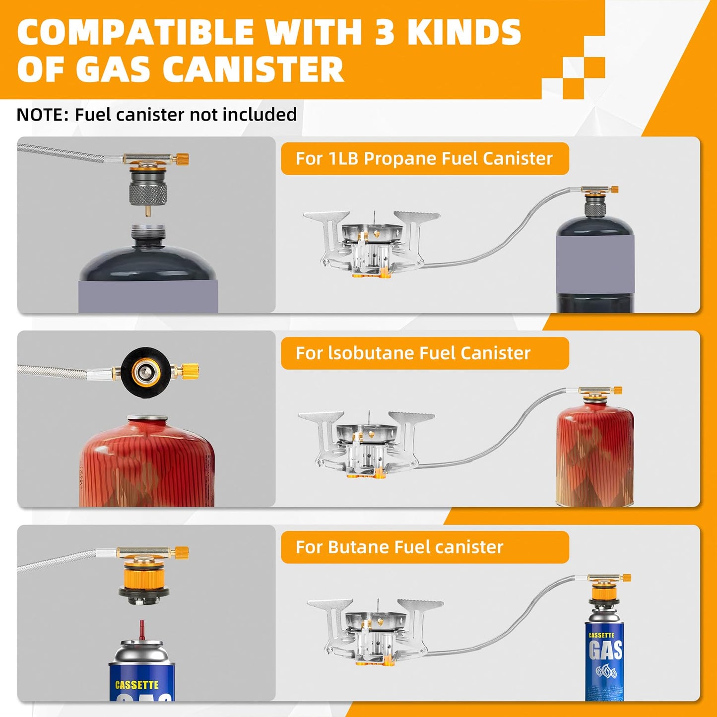 🔥49% OFF🌟9900W/7200W Windproof Camping Stove, Camping Gas Stove with Piezo Ignition